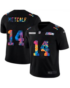 Men's Seattle Seahawks #14 D.K. Metcalf 2020 Black Crucial Catch Limited Stitched Jersey
