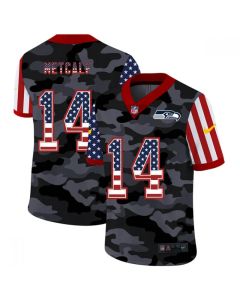 Men's Seattle Seahawks #14 D.K. Metcalf 2020 Camo USA Flag Limited Stitched Jersey