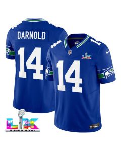 Men's Seattle Seahawks #14 Sam Darnold Royal 2024 F.U.S.E Vapor Limited Stitched Football Jersey (Royal)