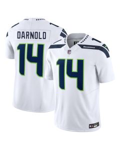Men's Seattle Seahawks #14 Sam Darnold White 2024 F.U.S.E Vapor Limited Stitched Football Jersey (White)