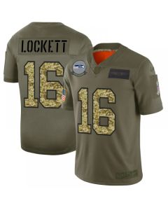 Men's Seattle Seahawks #16 Tyler Lockett 2019 Olive/Camo Salute To Service Limited Stitched NFL Jersey