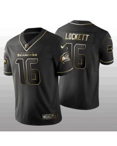 Men's Seattle Seahawks #16 Tyler Lockett Black 2019 Golden Edition Limited Stitched NFL Jersey