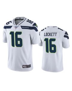 Men's Seattle Seahawks #16 Tyler Lockett White 2019 100th Season Vapor Untouchable Limited Stitched NFL Jersey