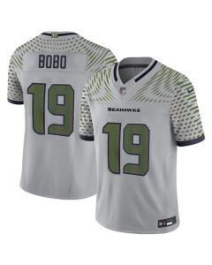 Men's Seattle Seahawks #19 Jake Bobo Gray Rivalries Collection F.U.S.E. Vapor Limited Stitched Jersey (Gray)