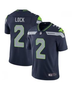 Men's Seattle Seahawks #2 Drew Lock Navy Vapor Untouchable Limited Stitched Jersey