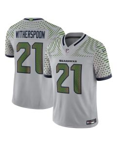 Men's Seattle Seahawks #21 Devon Witherspoon Gray Rivalries Collection F.U.S.E. Vapor Limited Stitched Jersey (Gray)
