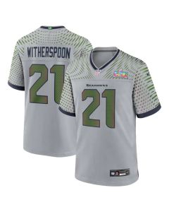 Men's Seattle Seahawks #21 Devon Witherspoon Gray Super Bowl LX Rivalries Collection Game Jersey (Gray)