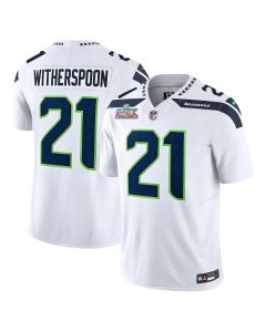Men's Seattle Seahawks #21 Devon Witherspoon White Super Bowl LX Vapor F.U.S.E. Limited Stitched Jersey