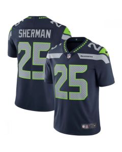 Men's Seattle Seahawks #25 Richard Sherman College Navy Vapor Untouchable Limited Stitched NFL Jersey