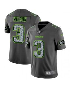 Men's Seattle Seahawks #3 Russell Wilson 2019 Gray Fashion Static Limited Stitched NFL Jersey