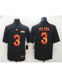 Men's Seattle Seahawks #3 Russell Wilson 2020 Black Fashion Limited Stitched Jersey