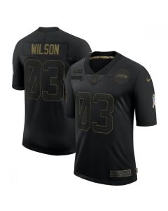 Men's Seattle Seahawks #3 Russell Wilson 2020 Black Salute To Service Limited Stitched Jersey