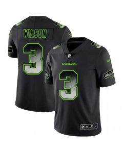 Men's Seattle Seahawks #3 Russell Wilson Black 2019 Smoke Fashion Limited Stitched NFL Jersey