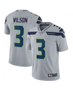 Men's Seattle Seahawks #3 Russell Wilson Gray Vapor Untouchable Limited Stitched NFL Jersey