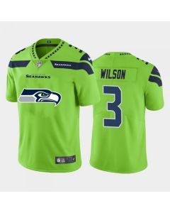 Men's Seattle Seahawks #3 Russell Wilson Green 2020 Team Big Logo Limited Stitched Jersey