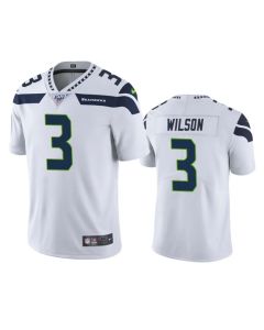 Men's Seattle Seahawks #3 Russell Wilson White 2019 100th Season Vapor Untouchable Limited Stitched NFL Jersey