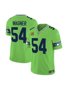 Men's Seattle Seahawks #54 Bobby Wagner 2023 F.U.S.E. With 4-Star C Patch Green Limited Stitched Football Jersey