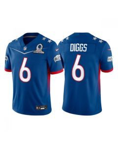 Men's Seattle Seahawks #6 Quandre Diggs 2022 Royal NFC Pro Bowl Stitched Jersey