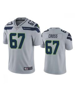 Men's Seattle Seahawks #67 Charles Cross Grey Vapor Untouchable Limited Stitched Jersey