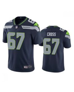 Men's Seattle Seahawks #67 Charles Cross Navy Vapor Untouchable Limited Stitched Jersey