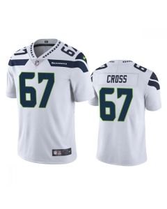 Men's Seattle Seahawks #67 Charles Cross White Vapor Untouchable Limited Stitched Jersey