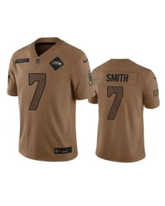 Men's Seattle Seahawks #7 Geno Smith 2023 Brown Salute To Service Limited Stitched Football Jersey