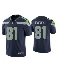 Men's Seattle Seahawks #81 Gerald Everett Navy Vapor Untouchable Limited Stitched Jersey