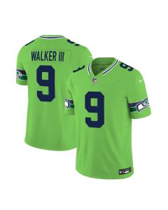 Men's Seattle Seahawks #9 Kenneth Walker III 2023 F.U.S.E. Green Limited Stitched Football Jersey