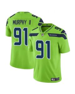 Men's Seattle Seahawks #91 Byron Murphy II Green 2024 Draft Vapor Limited Stitched Football Jersey