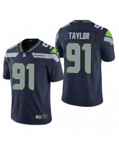 Men's Seattle Seahawks #91 Darrell Taylor Navy Vapor Untouchable Limited Stitched NFL Jersey