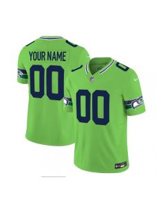 Men's Seattle Seahawks Active Player Custom 2023 F.U.S.E. Green Limited Stitched Football Jersey