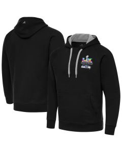 Men's Seattle Seahawks Antigua Black Super Bowl LX Champions Victory Hoodie (Black)