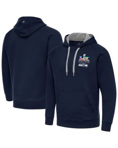Men's Seattle Seahawks Antigua College Navy Super Bowl LX Champions Victory Hoodie (Navy)