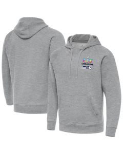 Men's Seattle Seahawks Antigua Heather Gray Super Bowl LX Champions Victory Hoodie (Gray)