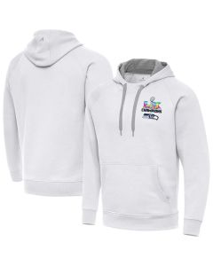Men's Seattle Seahawks Antigua White Super Bowl LX Champions Victory Hoodie (White)