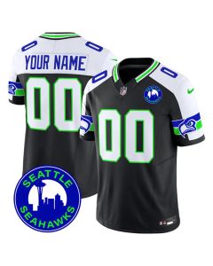Men's Seattle Seahawks Black Alternate City Patch Vapor F.U.S.E. Limited Custom Jersey