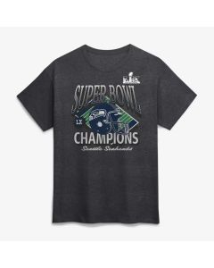 Men's Seattle Seahawks Charcoal Super Bowl LX Champions Under The Lights T-Shirt (Charcoal)
