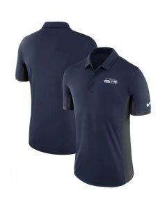 Men's Seattle Seahawks College Navy Evergreen Polo