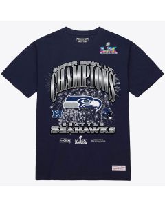 Men's Seattle Seahawks College Navy Super Bowl LX Champions Arch T-Shirt (Navy)