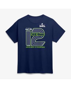 Men's Seattle Seahawks College Navy Super Bowl LX Champions Big & Tall Hometown On Top T-Shirt (Navy)