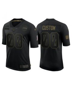 Men's Seattle Seahawks Customized 2020 Black Salute To Service Limited Stitched Jersey