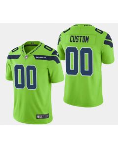 Men's Seattle Seahawks Customized Green Vapor Untouchable Limited Stitched NFL Jersey