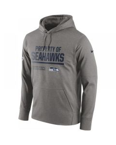 Men's Seattle Seahawks Gray Circuit Property Of Performance Pullover Hoodie