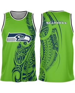 Men's Seattle Seahawks Green Basketball Jersey