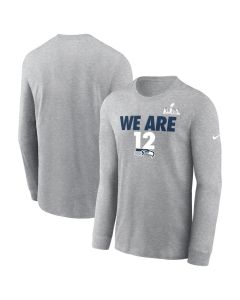 Men's Seattle Seahawks Heather Gray Super Bowl LX Fast As Fast Gets Long Sleeve T-Shirt