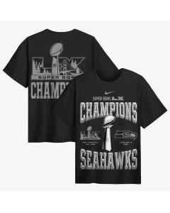 Men's Seattle Seahawks Nike Black Super Bowl LX Champions Locker Room Trophy Collection Authentic T-Shirt (Black)