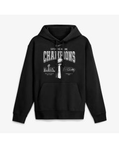Men's Seattle Seahawks Nike Black Super Bowl LX Champions Locker Room Trophy Collection Fleece Hoodie (Black)