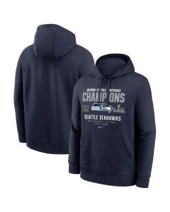 Men's Seattle Seahawks Nike College Navy 2025 NFC Champions Team Nation Hoodie (Navy)
