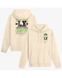 Men's Seattle Seahawks Nike Natural Super Bowl LX Champions Long Ball Club Fleece Hoodie (Style 2)