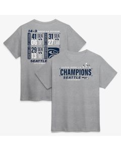 Men's Seattle Seahawks Steel Super Bowl LX Champions Gray Counting Points Score T-Shirt (Gray)